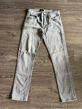 Quiksilver Men's Light Gray Slim Straight Jeans